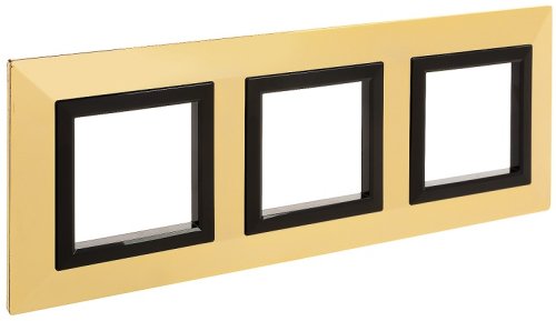 Рамка универсальная DKC Avanti 3-м. металл золото картинка